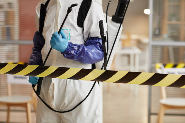 Professional Biohazard Cleanup technician working in Elmont, NY